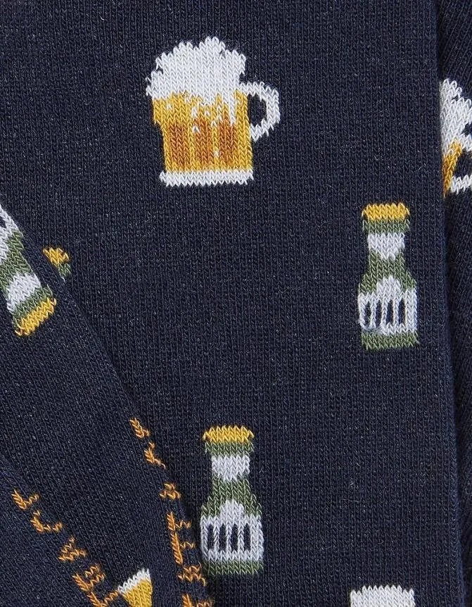 Fatface Socks and Underwear One Pack Beer Socks Navy 8211 Men