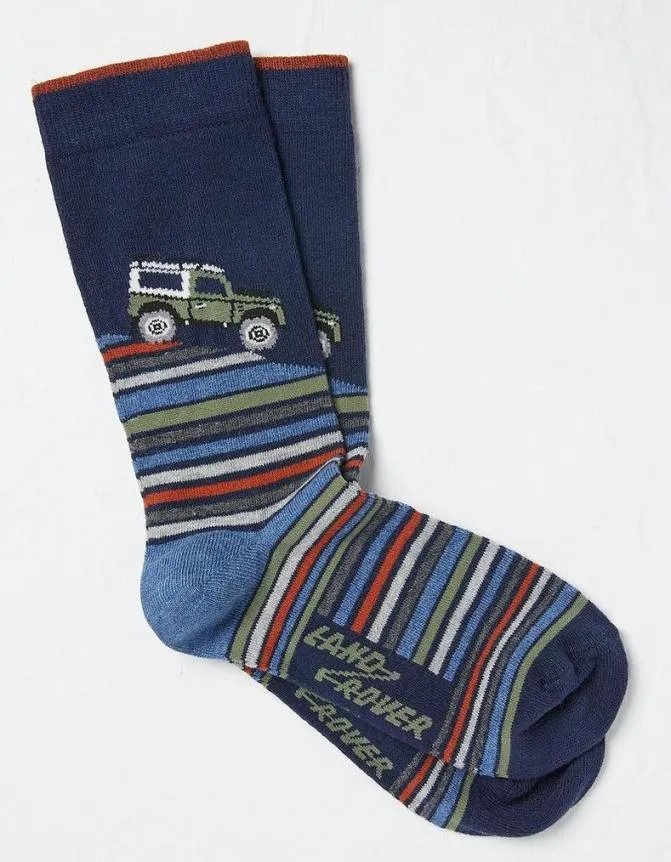 Fatface Socks and Underwear One Pack Land Rover Hill Socks Navy 8211 Men