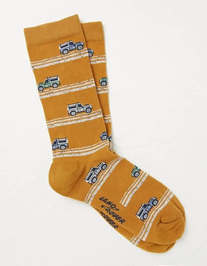 Fatface Socks and Underwear One Pack Land Rover Socks Mustard Yellow 8211 Men Fatface Socks and Underwear One Pack Land Rover Socks Mustard Yellow 8211 Men