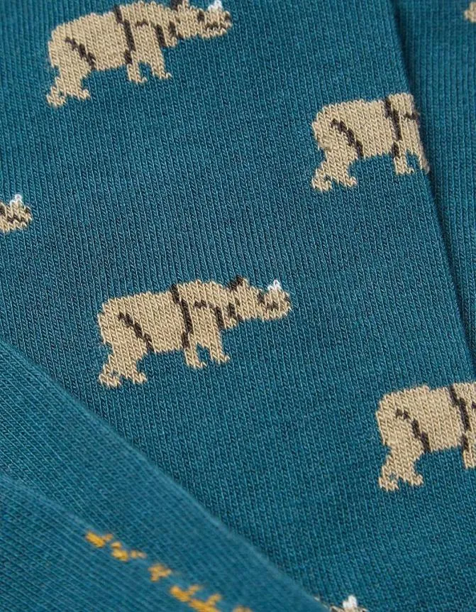 Fatface Socks and Underwear Rhino Socks Teal Green 8211 Men