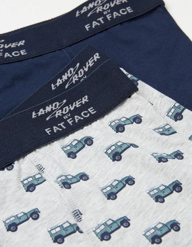 Fatface Socks and Underwear Two Pack Land Rover Boxers Grey 8211 Men