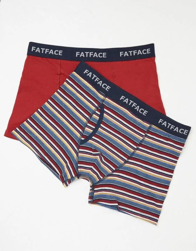 Fatface Socks and Underwear Two Pack Portland Stripe Boxers Multi Colour 8211 Men