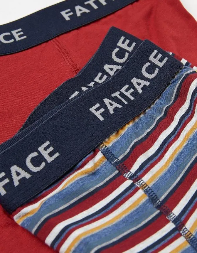 Fatface Socks and Underwear Two Pack Portland Stripe Boxers Multi Colour 8211 Men
