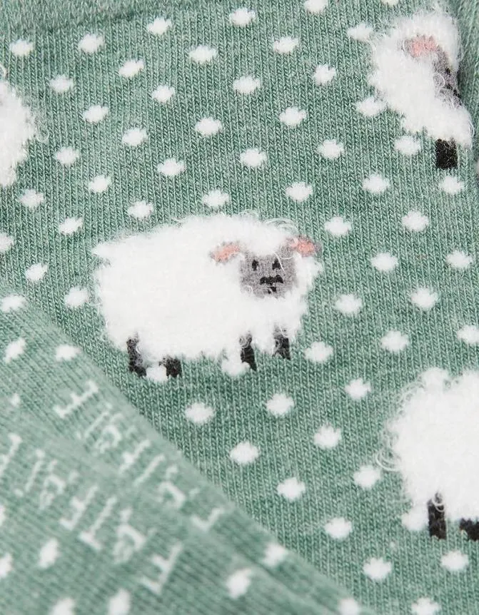 Fatface Socks Underwear and Tights Autumn Sheep Socks Green Haze 8211 Women
