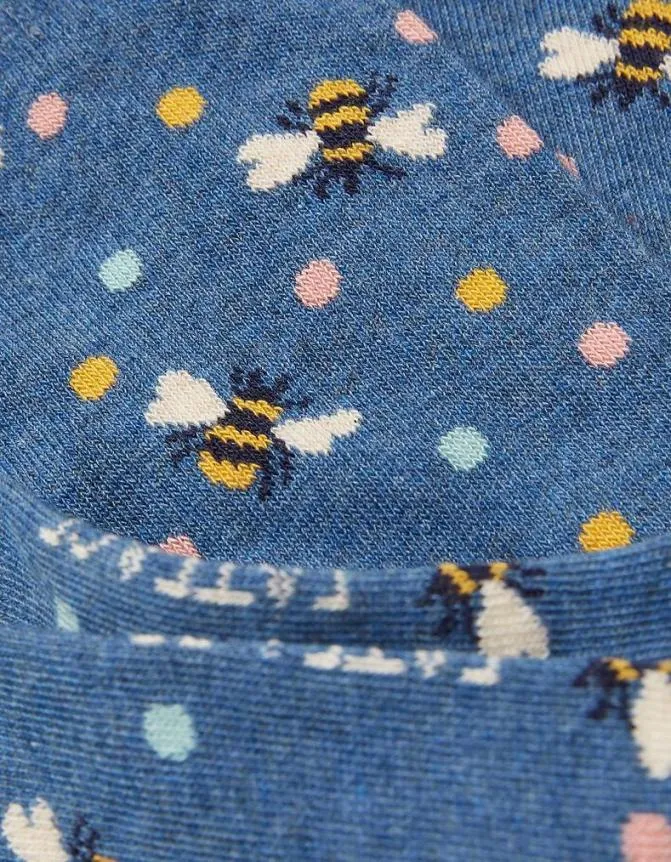 Fatface Socks Underwear and Tights Bee Spot Socks Navy Marl 8211 Women