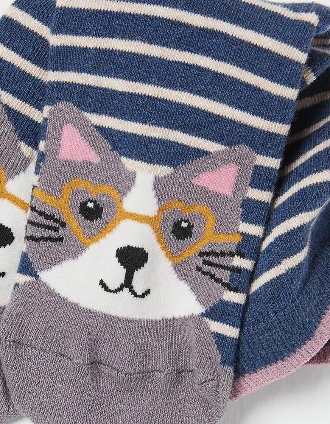 Fatface Socks Underwear and Tights Cat Toe Socks Navy 8211 Women