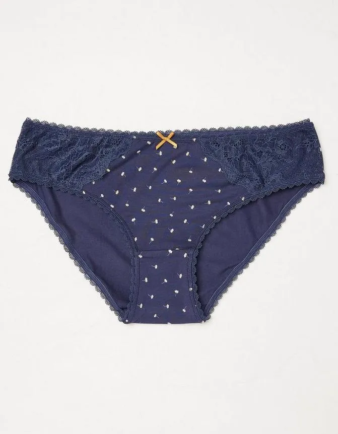 Fatface Socks Underwear and Tights Ditsy Floral Mini Knickers Navy 8211 Women