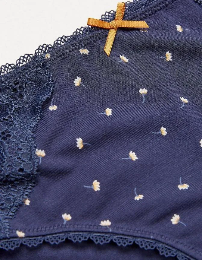 Fatface Socks Underwear and Tights Ditsy Floral Mini Knickers Navy 8211 Women