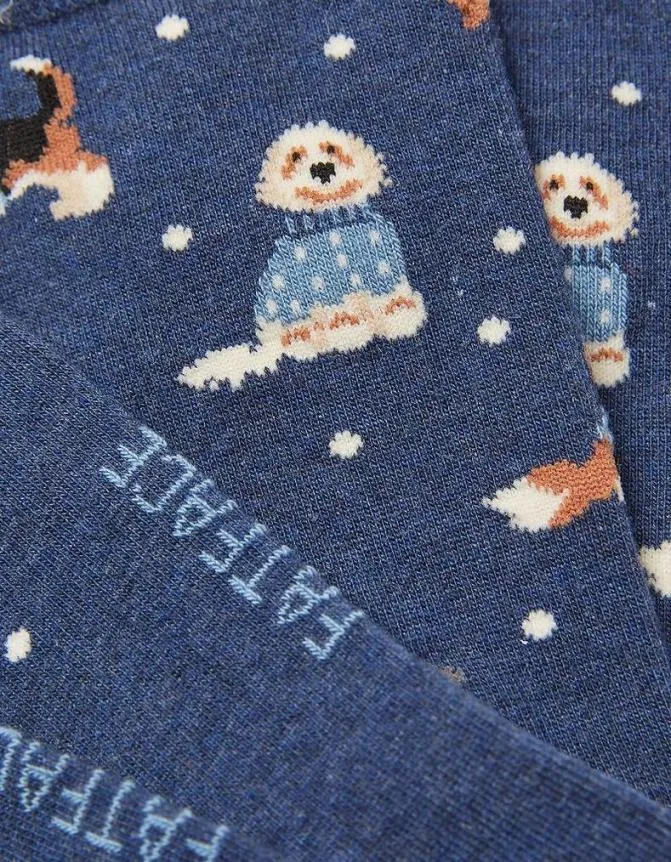 Fatface Socks Underwear and Tights Dogs In Jumpers Socks Navy 8211 Women