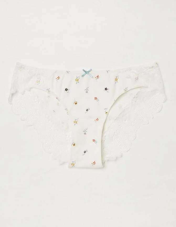 Fatface Socks Underwear and Tights Emily Floral Cheeky Knickers White 8211 Women Fatface Socks Underwear and Tights Emily Floral Cheeky Knickers White 8211 Women