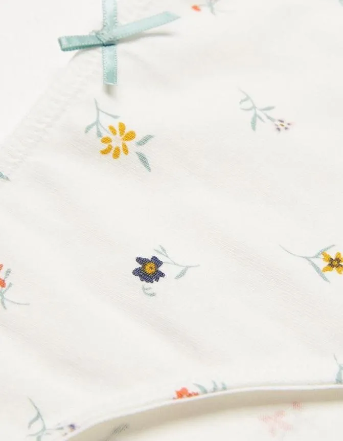 Fatface Socks Underwear and Tights Emily Floral Cheeky Knickers White 8211 Women