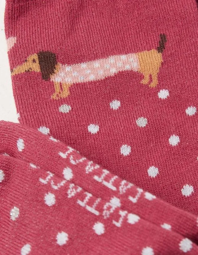 Fatface Socks Underwear and Tights Kiss Sausage Dog Socks Raspberry Red 8211 Women Fatface Socks Underwear and Tights Kiss Sausage Dog Socks Raspberry Red 8211 Women