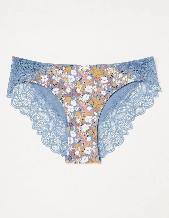 Fatface Socks Underwear and Tights Mia Floral Cheeky Knickers Teal Blue 8211 Women Fatface Socks Underwear and Tights Mia Floral Cheeky Knickers Teal Blue 8211 Women