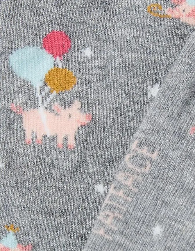 Fatface Socks Underwear and Tights One Pack Party Pigs Socks Grey Marl 8211 Women Fatface Socks Underwear and Tights One Pack Party Pigs Socks Grey Marl 8211 Women