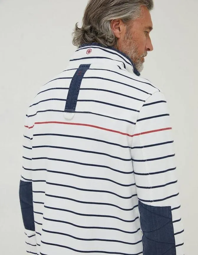 Fatface Sweatshirts and Hoodies Airlie Breton Pop Stripe Natural White 8211 Men