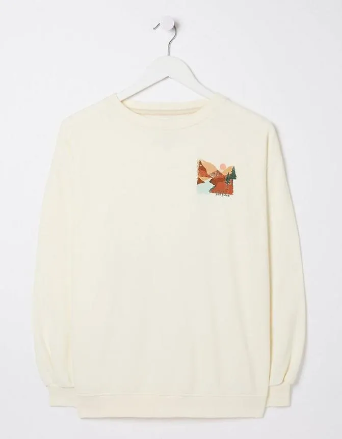 Fatface Sweatshirts and Hoodies Alex Mountain Graphic Sweatshirt Ivory 8211 Women Fatface Sweatshirts and Hoodies Alex Mountain Graphic Sweatshirt Ivory 8211 Women
