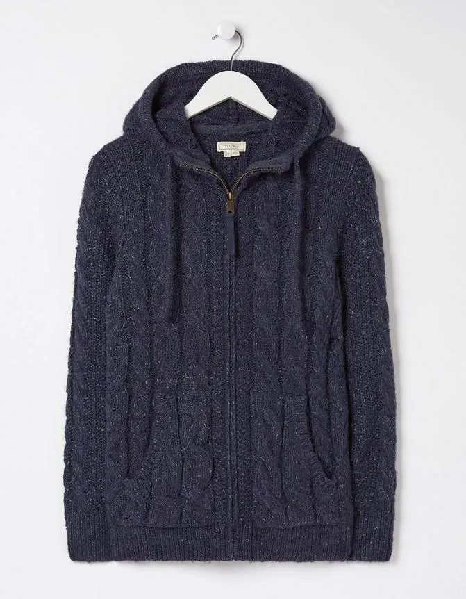Fatface Sweatshirts and Hoodies Alicia Zip Through Hoodie Navy 8211 Women