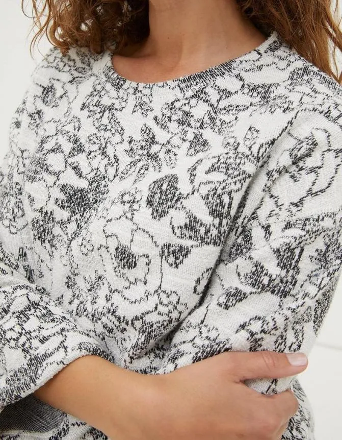 Fatface Sweatshirts and Hoodies Amari Jaquard Sweat Ivory 8211 Women