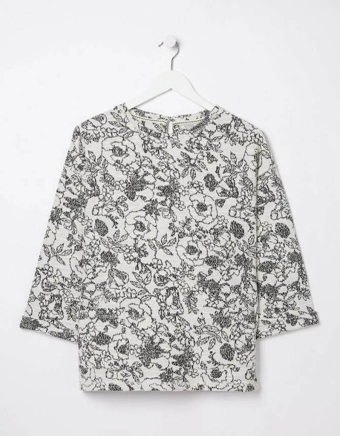 Fatface Sweatshirts and Hoodies Amari Jaquard Sweat Ivory 8211 Women