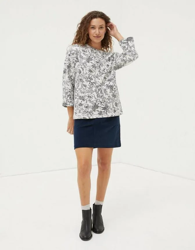 Fatface Sweatshirts and Hoodies Amari Jaquard Sweat Ivory 8211 Women