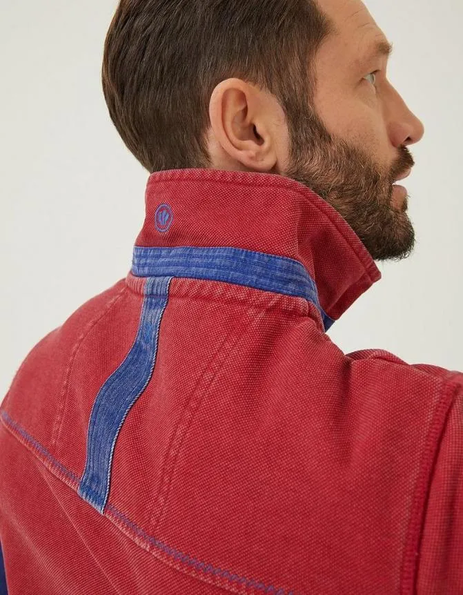 Fatface Sweatshirts and Hoodies Colour Block Airlie Bright Red 8211 Men