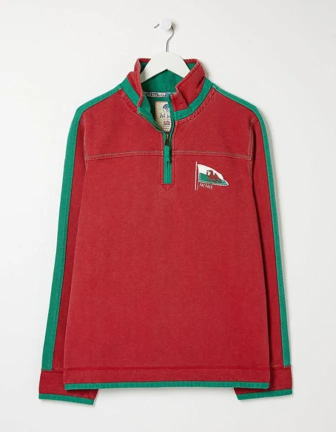 Fatface Sweatshirts and Hoodies Nation Airlie Wales Sweat Red 8211 Men