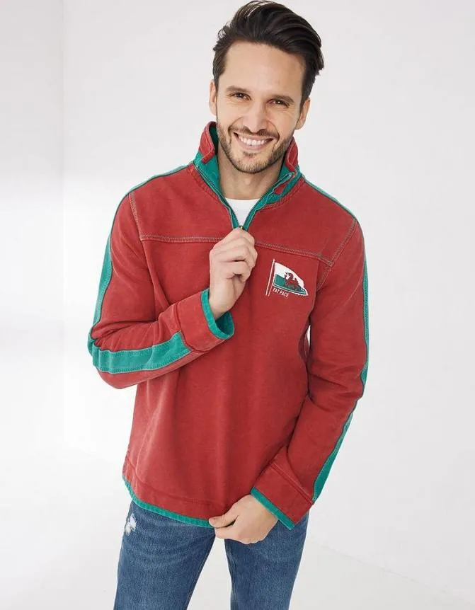 Fatface Sweatshirts and Hoodies Nation Airlie Wales Sweat Red 8211 Men