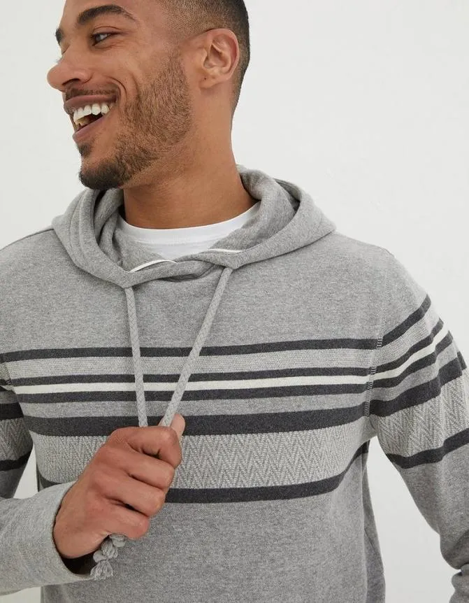 Fatface Sweatshirts and Hoodies Pattern Hoodie Grey 8211 Men