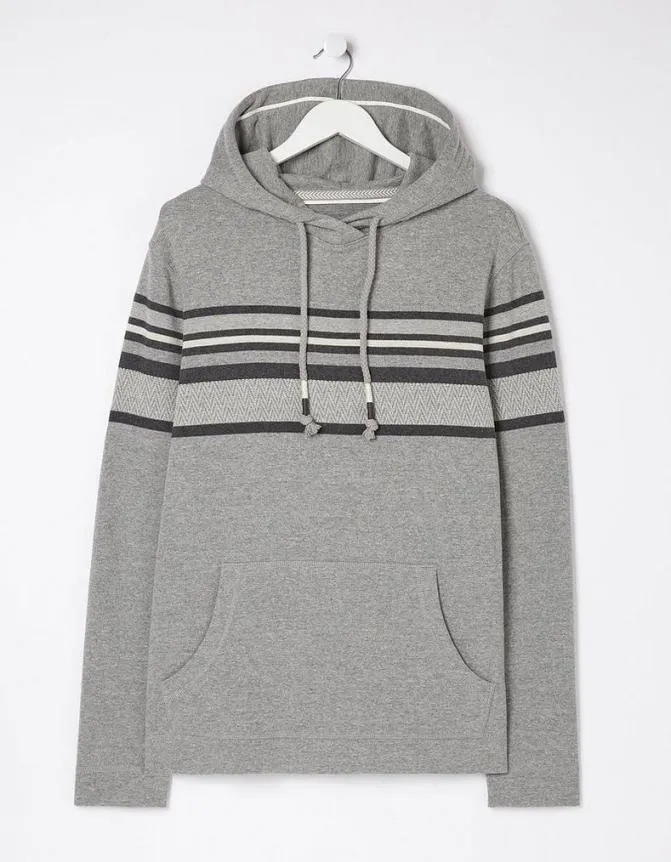 Fatface Sweatshirts and Hoodies Pattern Hoodie Grey 8211 Men