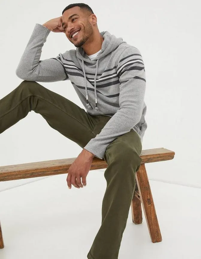Fatface Sweatshirts and Hoodies Pattern Hoodie Grey 8211 Men