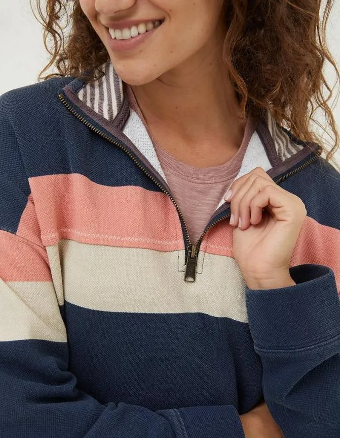 Fatface Sweatshirts and Hoodies Relaxed Colour Block Airlie Navy 8211 Women Fatface Sweatshirts and Hoodies Relaxed Colour Block Airlie Navy 8211 Women