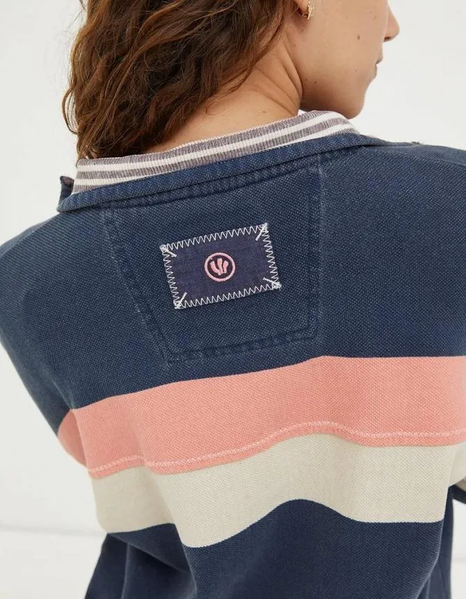 Fatface Sweatshirts and Hoodies Relaxed Colour Block Airlie Navy 8211 Women
