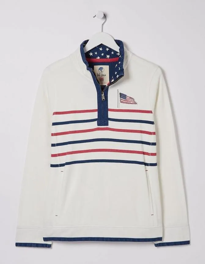 Fatface Sweatshirts and Hoodies USA Airlie Sweat Ecru 8211 Women