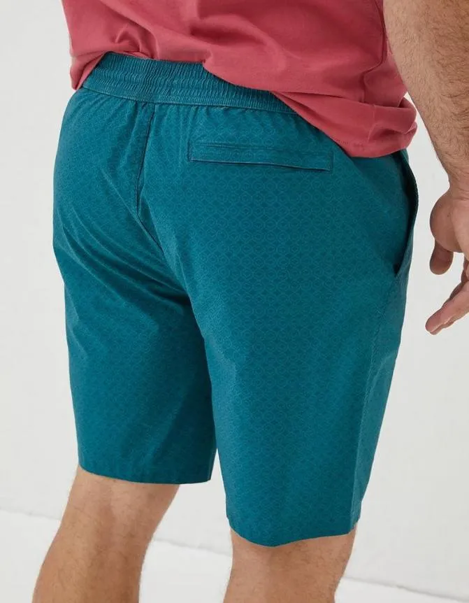 Fatface Swimwear Camber Geo Print Swim Shorts Teal Green 8211 Men