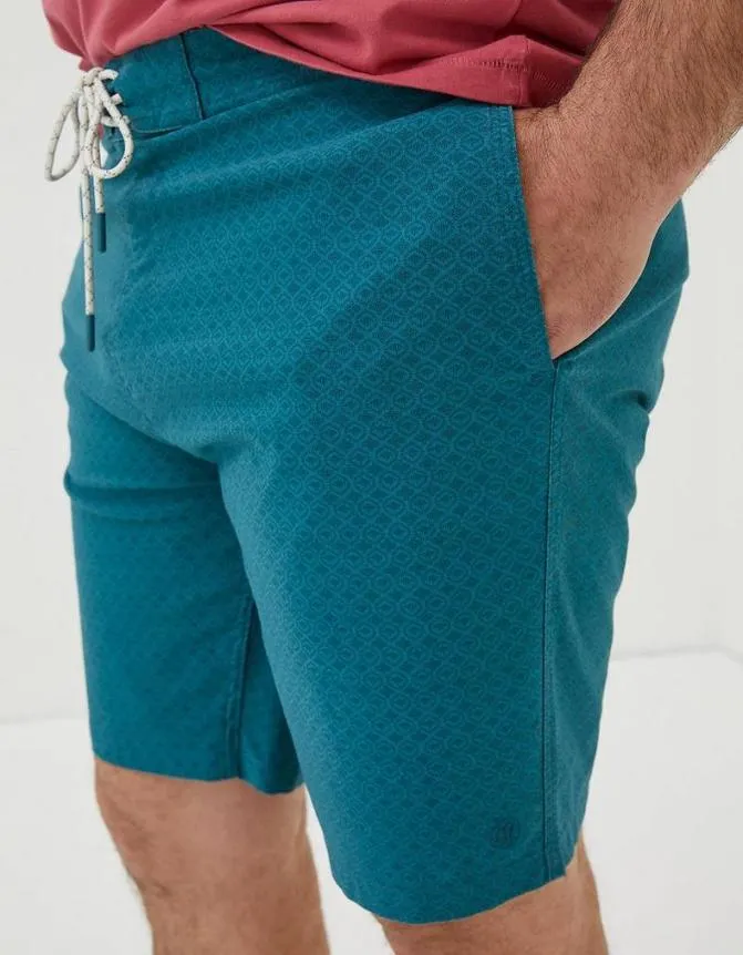 Fatface Swimwear Camber Geo Print Swim Shorts Teal Green 8211 Men