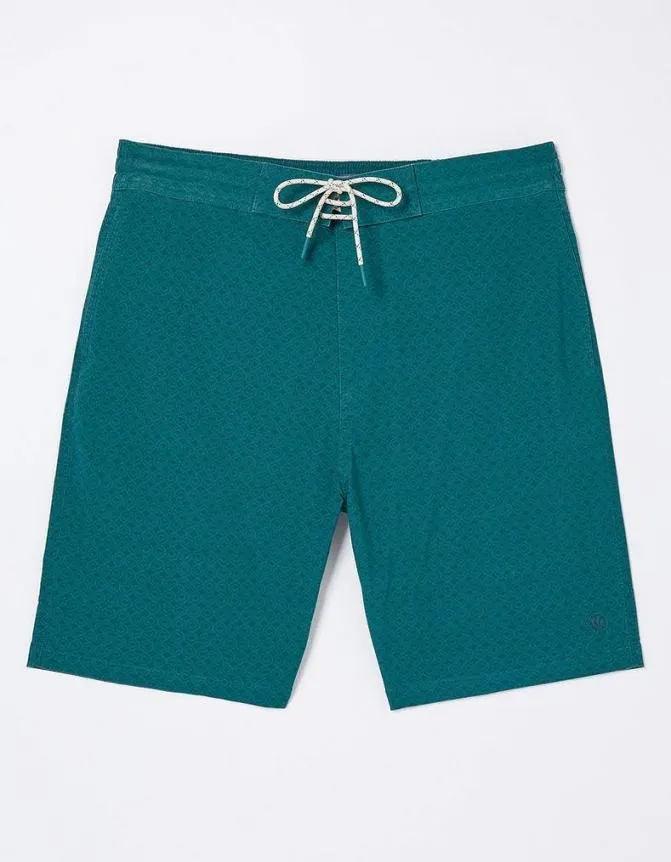Fatface Swimwear Camber Geo Print Swim Shorts Teal Green 8211 Men