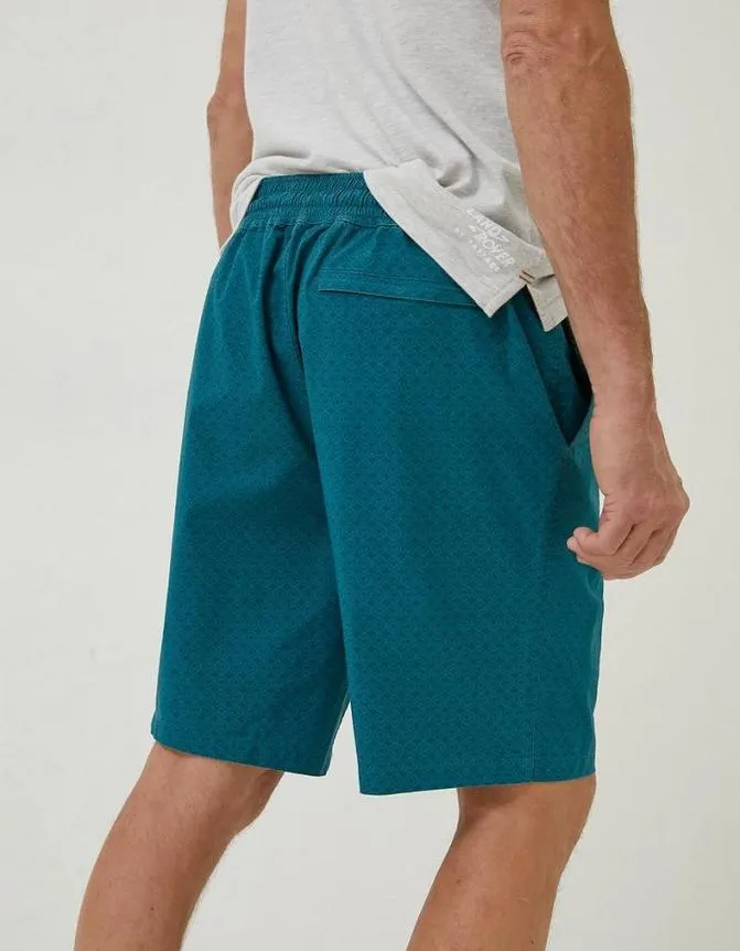 Fatface Swimwear Camber Geo Print Swim Shorts Teal Green 8211 Men