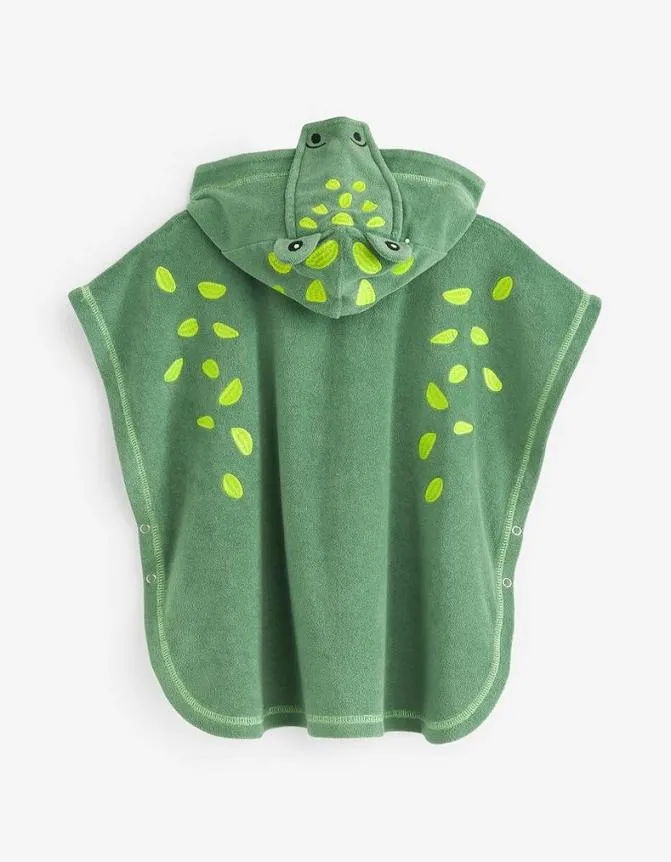 Fatface Swimwear Crocodile Towelling Poncho Green 8211 Kids and Baby