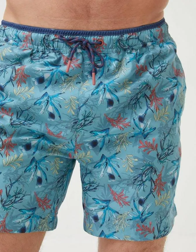 Fatface Swimwear MCS Trevose Coral Swim Shorts Duck Egg 8211 Men