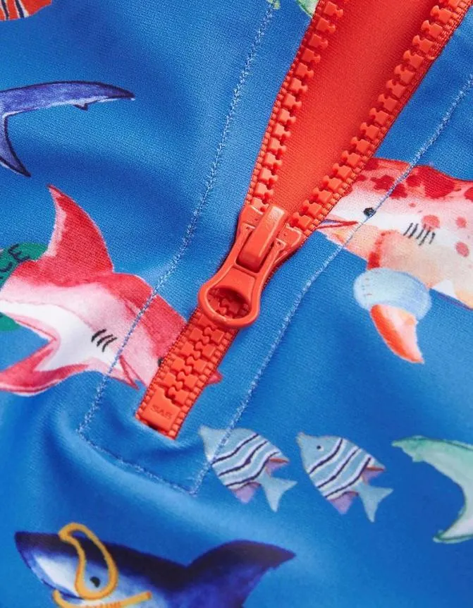 Fatface Swimwear Three Piece Shark Swim Set Blue 8211 Kids and Baby