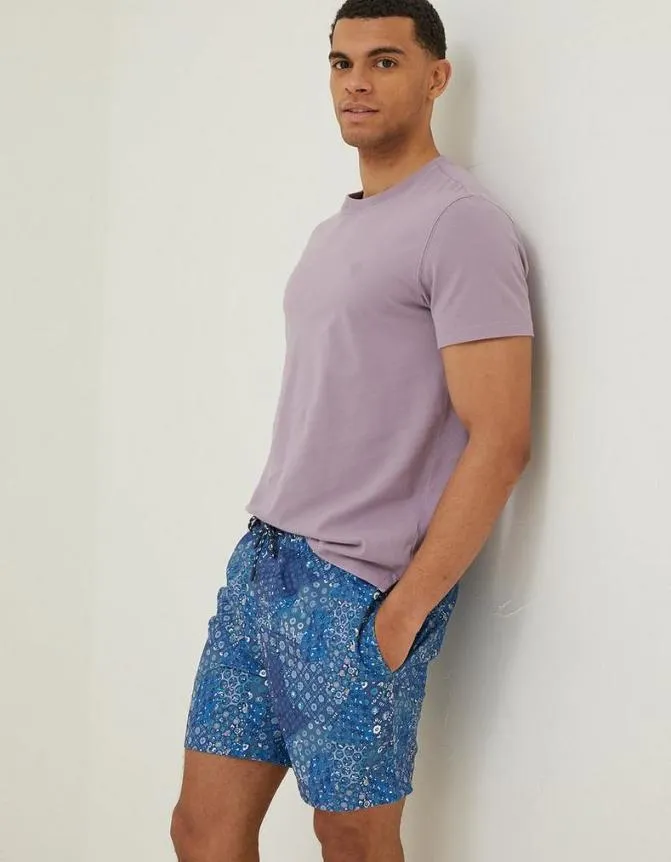 Fatface Swimwear Trevose Patchwork Swim Shorts Navy 8211 Men