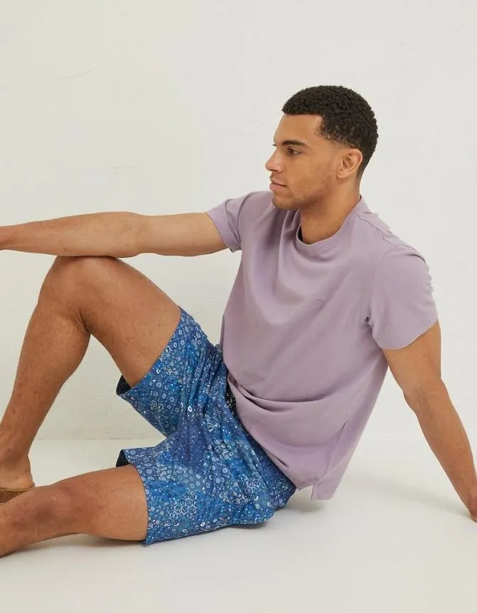 Fatface Swimwear Trevose Patchwork Swim Shorts Navy 8211 Men