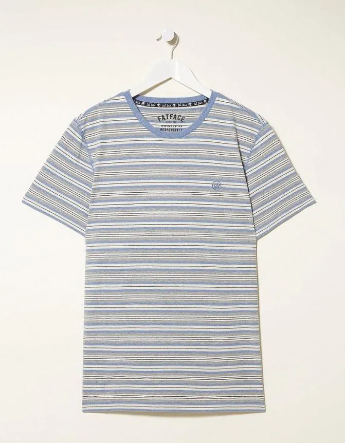 Fatface TShirts 3 Pack Stripe TShirt Rust Red 8211 Men