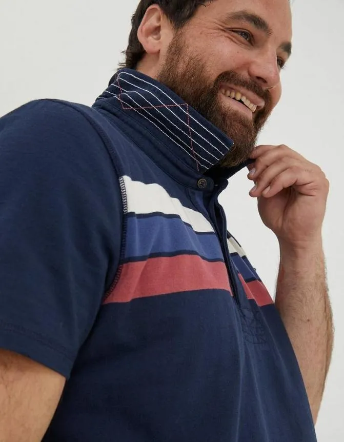 Fatface TShirts Chest Stripe Rugby Navy 8211 Men