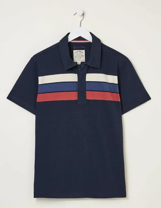Fatface TShirts Chest Stripe Rugby Navy 8211 Men