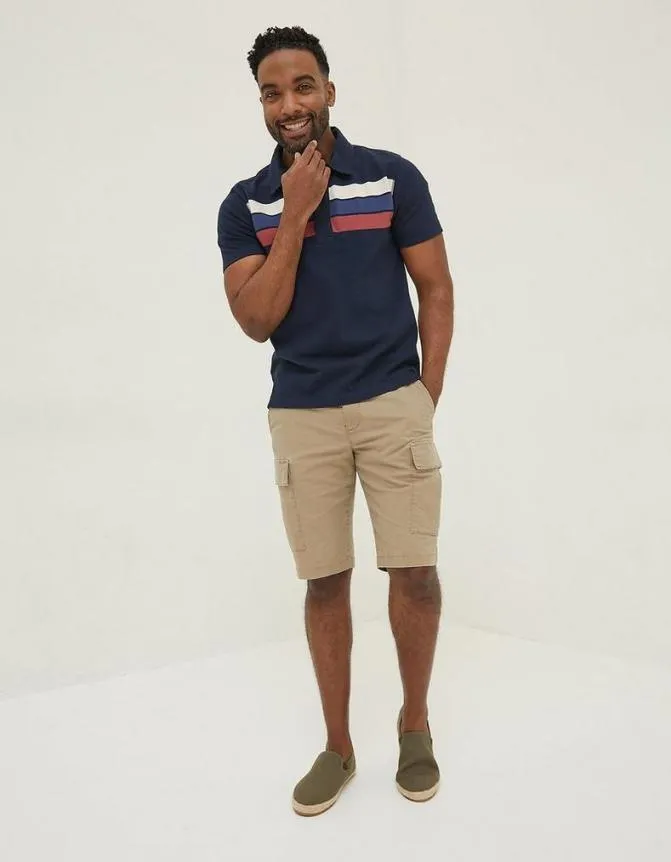 Fatface TShirts Chest Stripe Rugby Navy 8211 Men