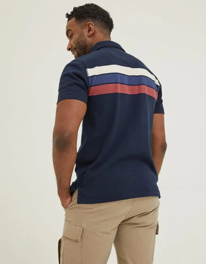 Fatface TShirts Chest Stripe Rugby Navy 8211 Men
