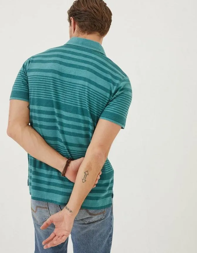 Fatface TShirts Clifton Stripe Polo Dark Teal 8211 Men