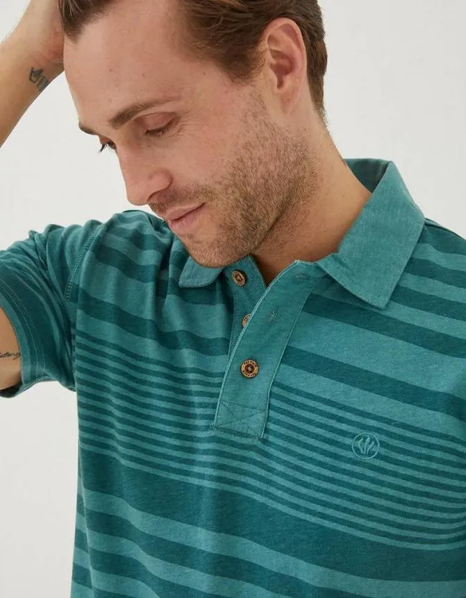 Fatface TShirts Clifton Stripe Polo Dark Teal 8211 Men