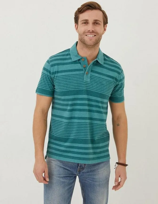 Fatface TShirts Clifton Stripe Polo Dark Teal 8211 Men